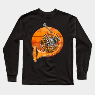 Fall French Horn Hornist Brass Musician Autumn Long Sleeve T-Shirt